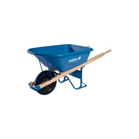 True Temper Jackson MP575T22BB 5.75 Cubic Foot Poly Contractor Wheelbarrow MP575T22BB